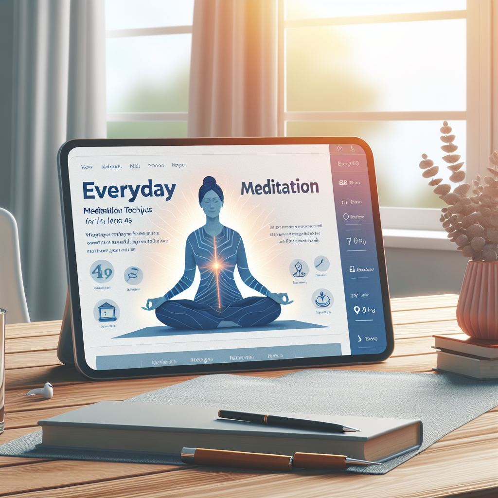 40대 워킹맘을 위한 일상 속 간편한 명상 테크닉과 효과적인 스트레스 해소법 경험담